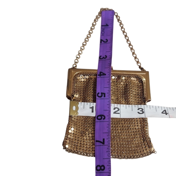 Vintage Gold Mesh Small Kiss Lock Bag - Picture 11 of 11